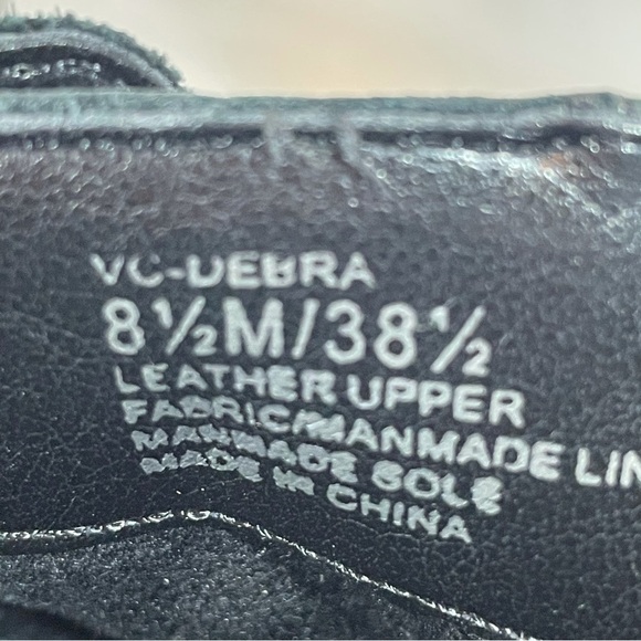 Vince Camuto black leather Debra side zipper ankle heeled boots - Picture 16 of 16